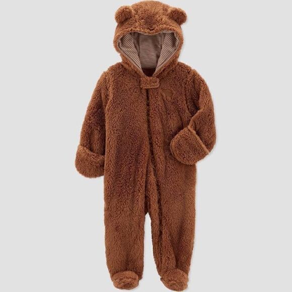 NWOT Carter’s Just One You Newborn Teddy Bear Onesie Snow suit Jumpsuit Romper - Picture 1 of 4